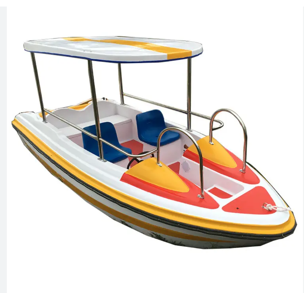 Four-Seat Self-Drainage Electric Boat, spacious electric boat, designed for comfort, perfect for family outings, eco-friendly watercraft